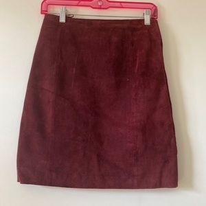 Vintage genuine mulberry suede skirt